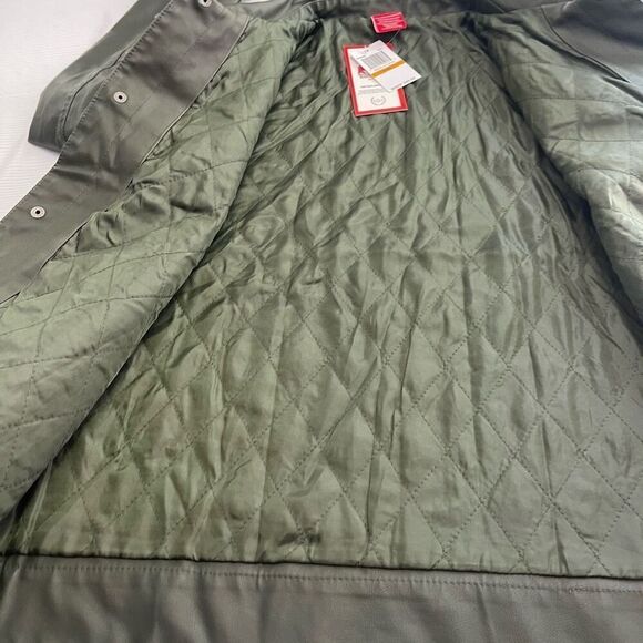 NWT Ring Of Fire Faux Leather Dark Green Jacket Size Small New - Picture 6 of 7